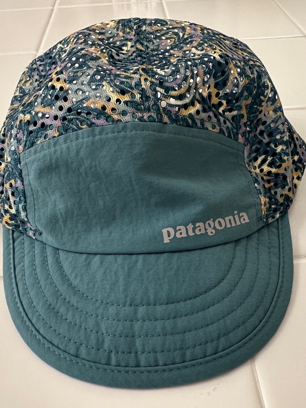 Patagonia Teal & Multicolor Mesh Trail Cap